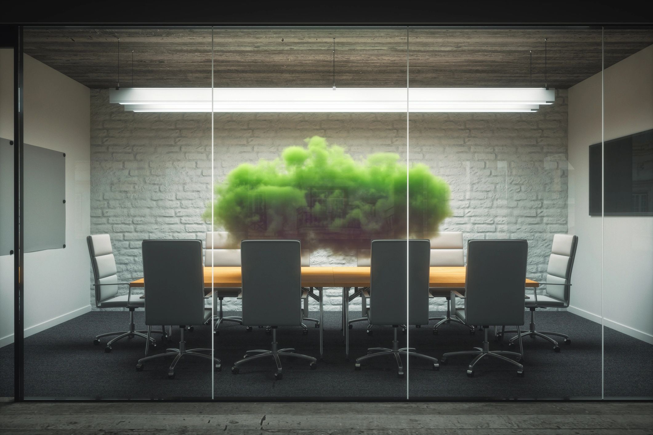 Modern meeting room representing cloud collaboration